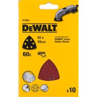 DEWALT Detail Sanding Sheets - Hook & Loop (10) 93 x 93mm 60g &pound;5.39